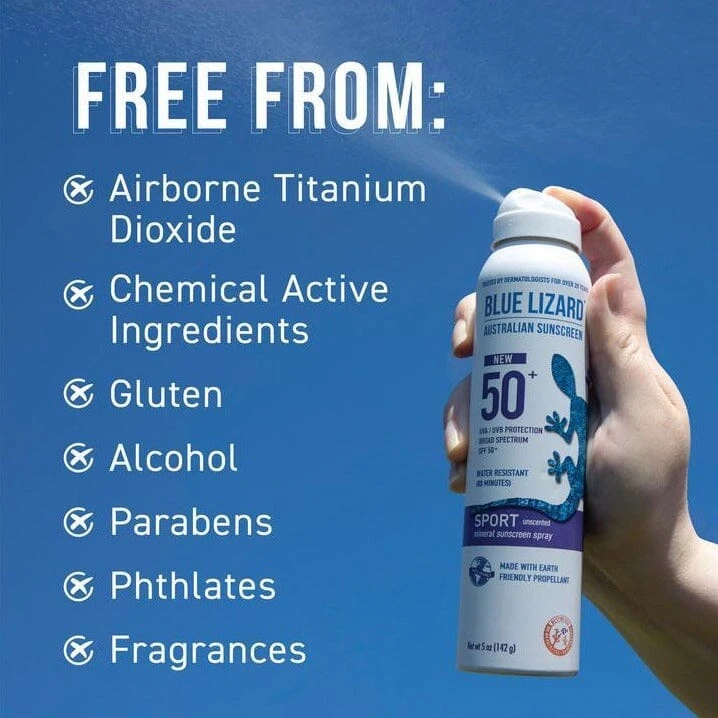 Blue Lizard Australian Sport Mineral Sunscreen Spray SPF 50+ 4 Blue Lizard Australian Sport Mineral Sunscreen Spray SPF 50+ - Image 2